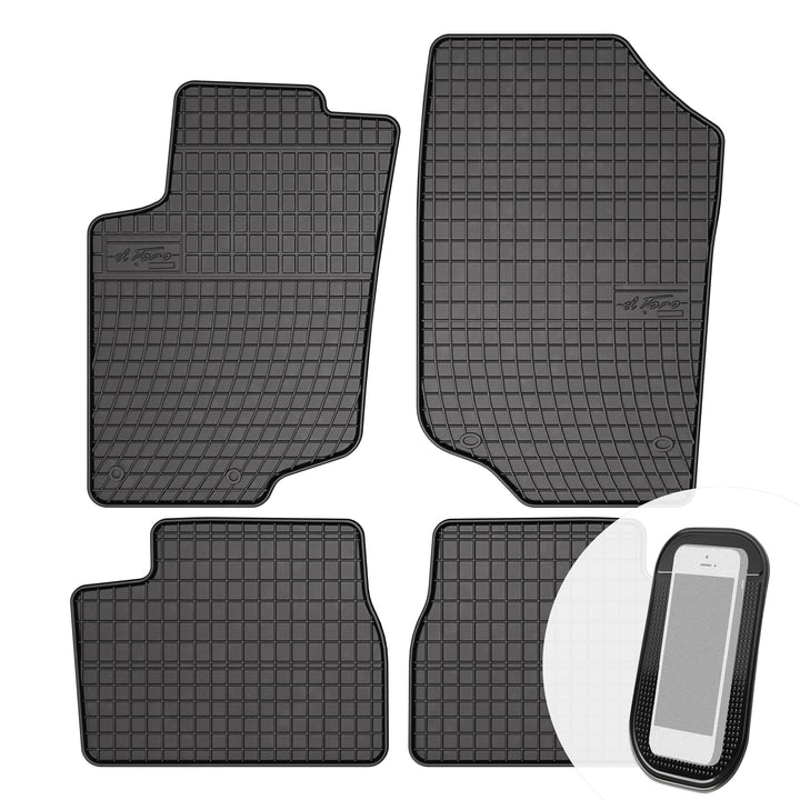 Gummimatten Auto Fussmatten Gummi Automatten Passgenau 4-teilig Set - passend für Peugeot 207 2006-2
