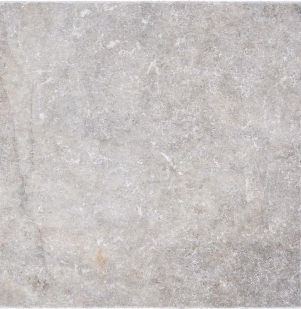 Fliese Travertin Naturstein weissgrau Fliese silber Antique Travertin für BODEN WAND BAD WC DUSCHE K