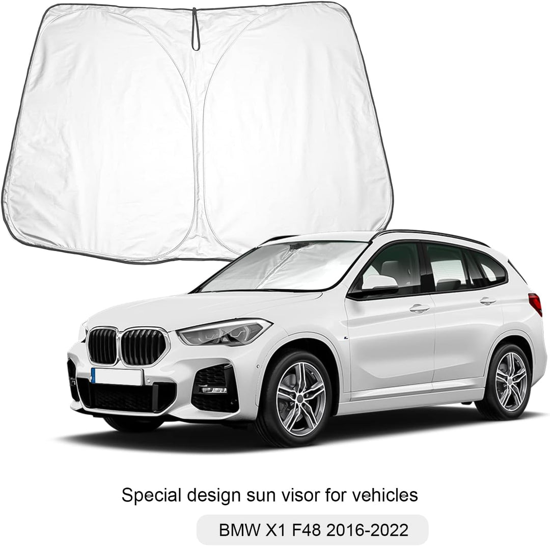 BIXUAN Sonnenschutz kompatibel mit BMW X1 F48 2016-2022 Windschutzscheibe für das Auto Frontscheiben