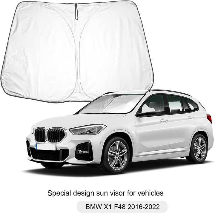 BIXUAN Sonnenschutz kompatibel mit BMW X1 F48 2016-2022 Windschutzscheibe für das Auto Frontscheiben