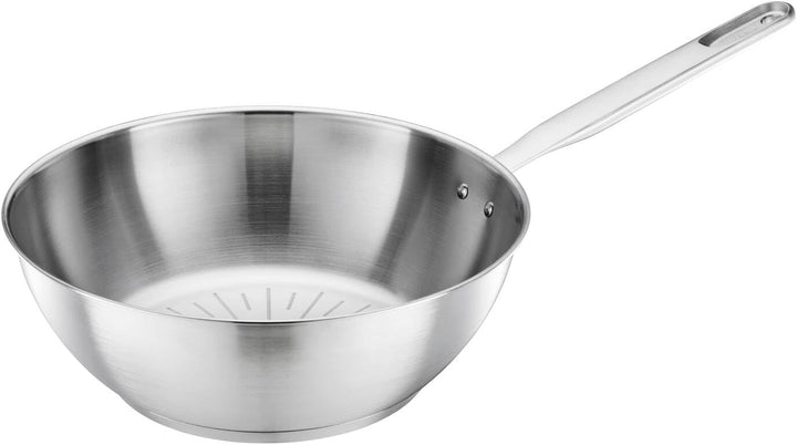 Fiskars All Steel pure Wok 28 cm, Silber, Wok 28 cm