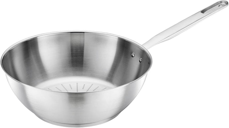 Fiskars All Steel pure Wok 28 cm, Silber, Wok 28 cm