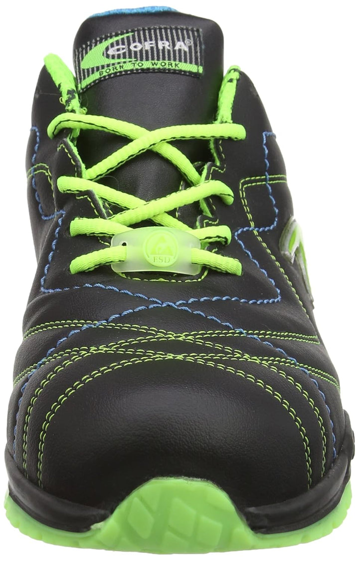 Cofra 78750-000.W44 GRIFFIS S1 P ESD SRC Sicherheitsschuhe, Schwarz/Grün, Grösse 44 44 EU, 44 EU