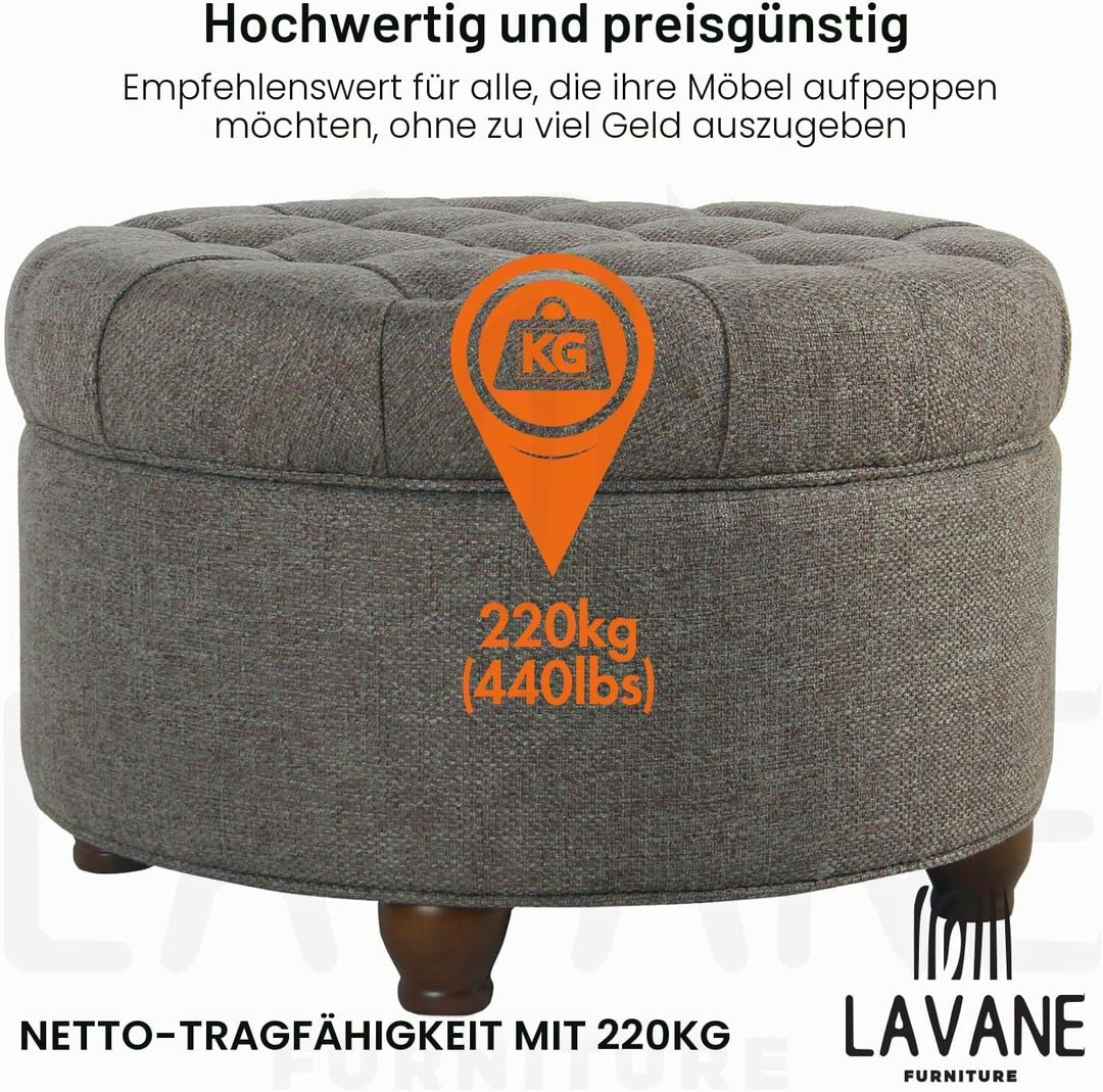 LA VANE 4 Stück Möbelfüsse aus Massivholz - 10cm Höhe, Unlackiert, Spindelform mit M8 Bolzen & Monta
