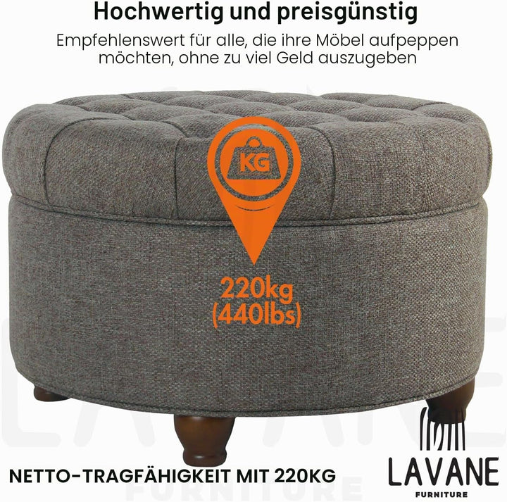 LA VANE 4 Stück Möbelfüsse aus Massivholz - 10cm Höhe, Unlackiert, Spindelform mit M8 Bolzen & Monta