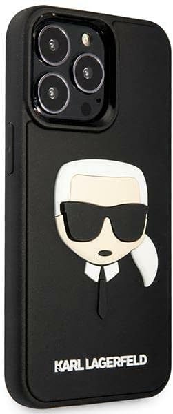 KARL LAGERFELD KLHCP14LKH3DBK hülle für iPhone 14 Pro 6,1" schwarz/Black hardcase 3D Rubber Karl`s H