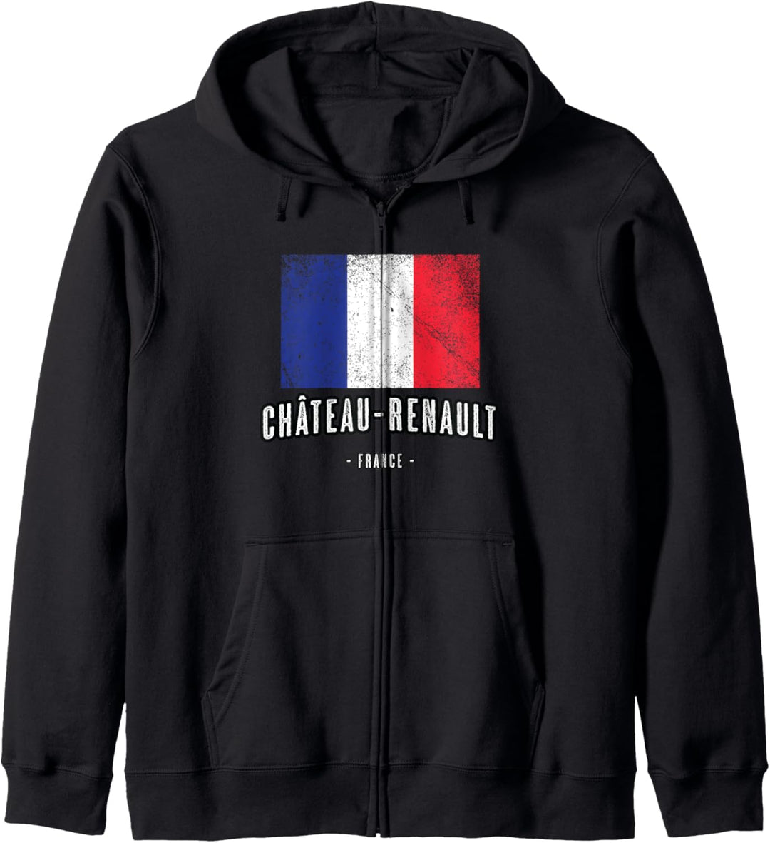 Château-Renault Frankreich | FR Stadt - Flagge Drapeau - Kapuzenjacke
