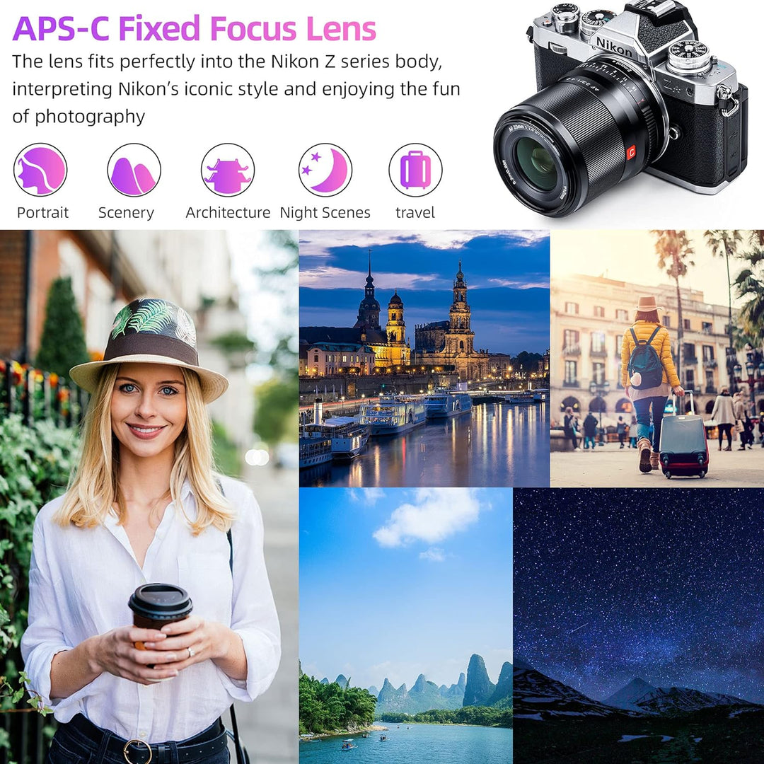 VILTROX 23mm F1.4 Z-Mount Prime Objektiv für Nikon Z fc Z7 II Z6 II Z5 Z6 Z7 Z50 (Festbrennweite, ST