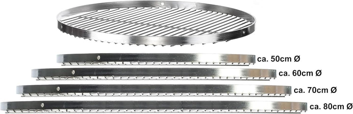 Brandsseller Edelstahl Grillrost Ø 60 cm Schwenkgrill geeignet AISI 201 rostfrei runder BBQ-Rost leb
