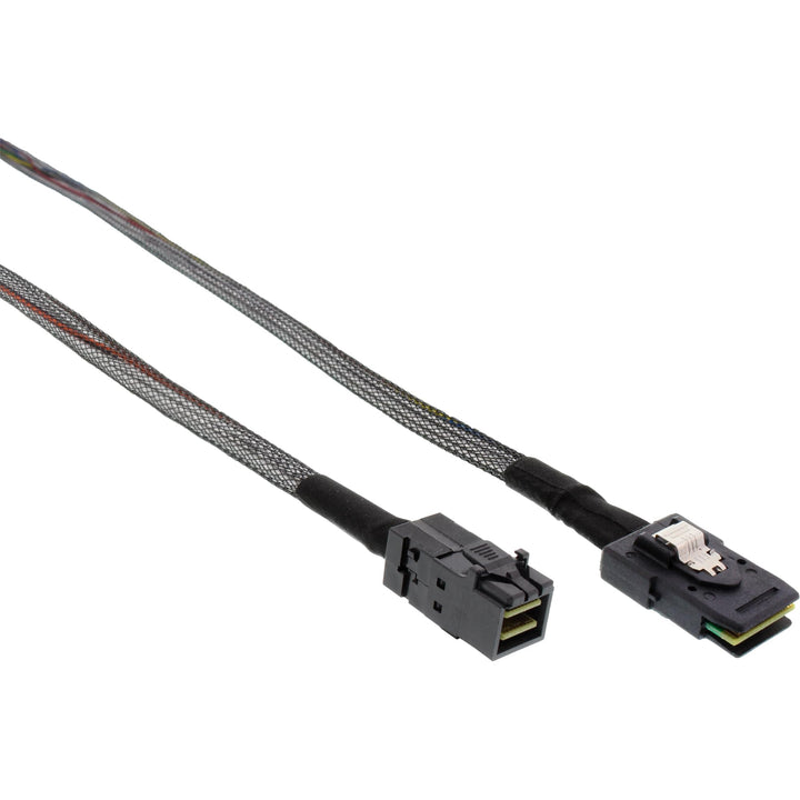 InLine Mini-SAS HD Kabel intern, SFF-8643 zu SFF-8087, mit Sideband, gerade Stecker, ideal für SAS C