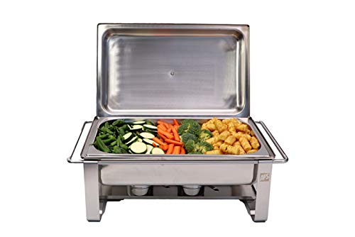 APS Chafing Dish „Caterer Pro“ - Premium Speisenwärmer, einem Wasserbecken, 2 Brennpastenbehälter un