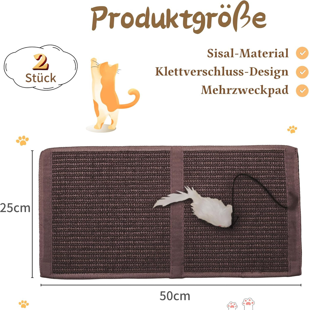 JanYoo 2 Stück Katze Kratzschutz Katzenkratzmatte Möbelschutz Pet Tischbein Katzenkratzer Kratzmatte