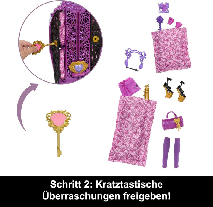 Monster High Skulltimate Secrets Puppen- und Accessoire-Set, Monster Mysteries Clawdeen Wolf mit Kle