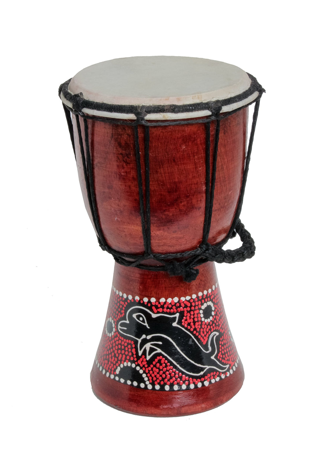 20cm Delfin Bunt Bemalt Djembe Trommel Bongo Drum Handtrommel Buschtrommel Percussion Kinder Fair Tr