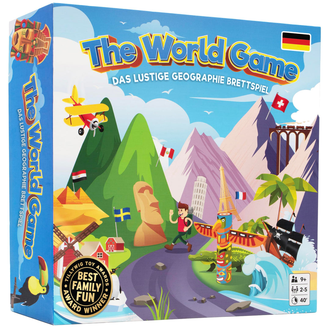 The World Game - Lustiges Geographie Brettspiel - Welt Lernspiel für Kinder &amp; Erwachsene - Coole Ges