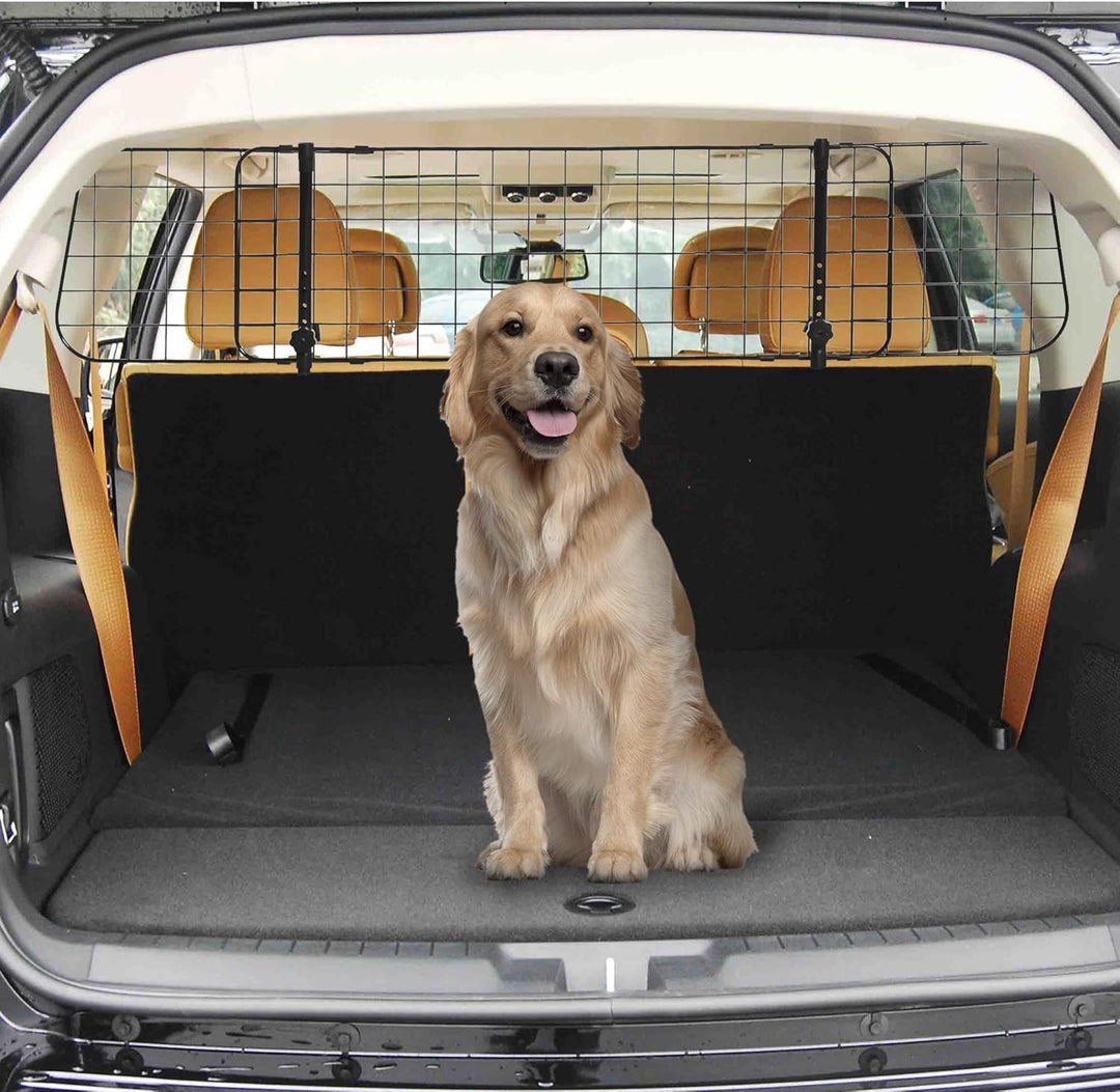 PawHut Hundegitter Auto Universal Autoschutzgitter für Hunde mit Stufenlos Verstellbare Breite, Tren
