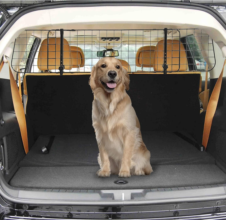 PawHut Hundegitter Auto Universal Autoschutzgitter für Hunde mit Stufenlos Verstellbare Breite, Tren