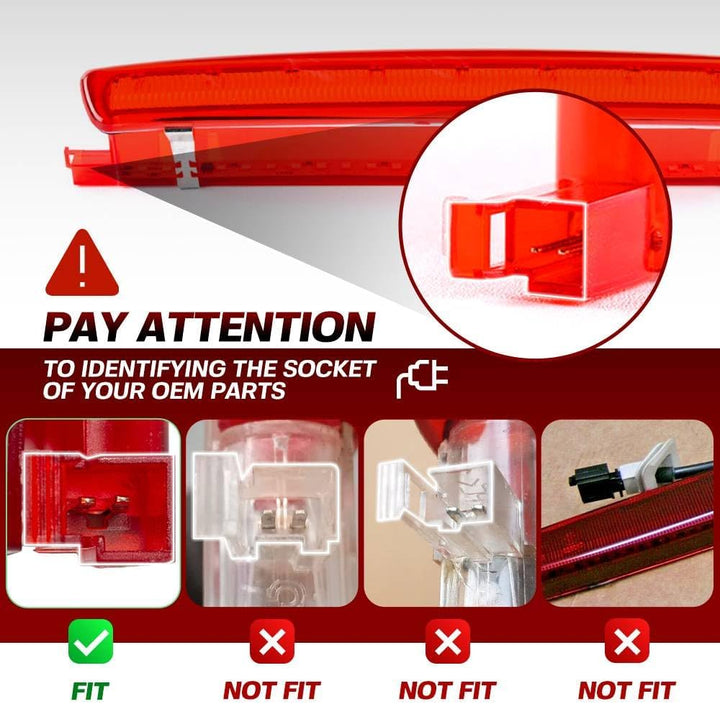 Rote Linse rote LED 3 dritte bremsleuchte fur Seat Ibiza 6J 6P Leon MK2 hinteres mittleres hoch mont