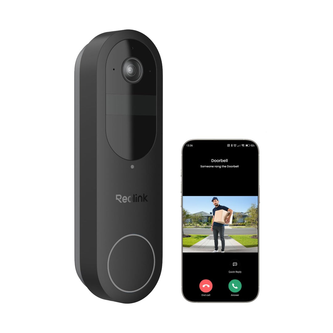 Reolink Doorbell Battery, Smart 2K Dualband-WLAN Akku-Türklingel, 1:1 Kopf-bis-Fuss-Ansicht, Persone