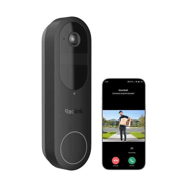 Reolink Doorbell Battery, Smart 2K Dualband-WLAN Akku-Türklingel, 1:1 Kopf-bis-Fuss-Ansicht, Persone