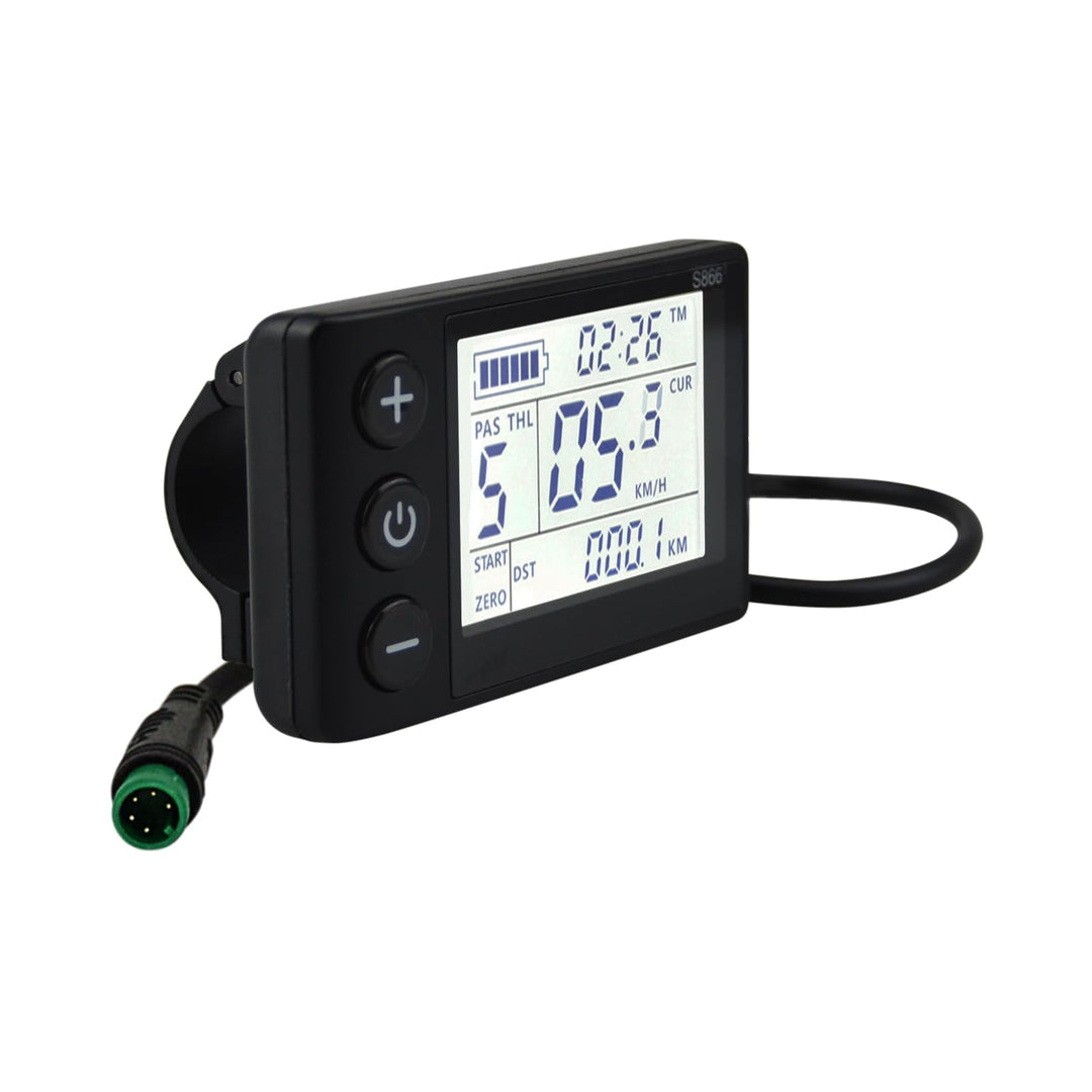 Elektrofahrrad S866 LCD Display, Elektrisches E Bike Display Messgerät 5 Pin und Wasserdichter Steck