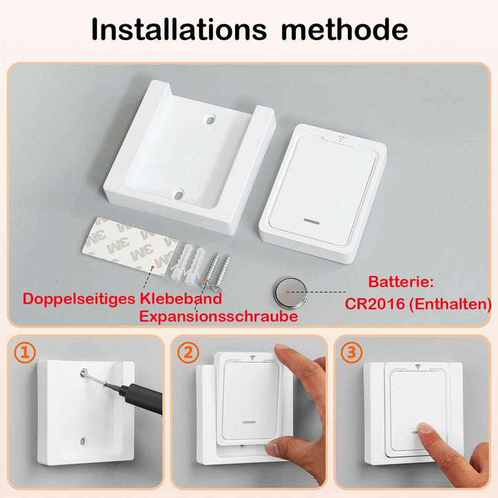 Tedeligo Funkschalter Licht Set, AC220V 230V 2000W drahtloser Funkempfänger Abnehmbare drahtlose Lic