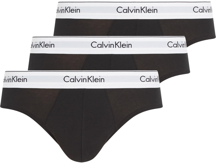 Calvin Klein Herren 3er Pack Unterhosen Hip Briefs Baumwolle mit Stretch XL Schwarz (Black/ Black/ B