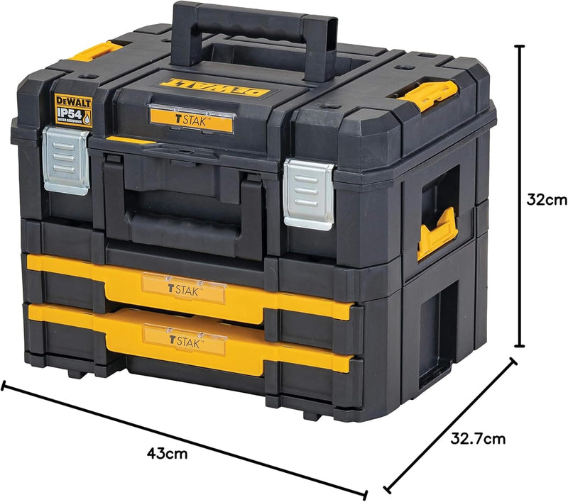 Dewalt T STAK Boxen Kombination DWST83395-1 (Kombination aus T STAK Boxen II und IV, IP54, anpassbar