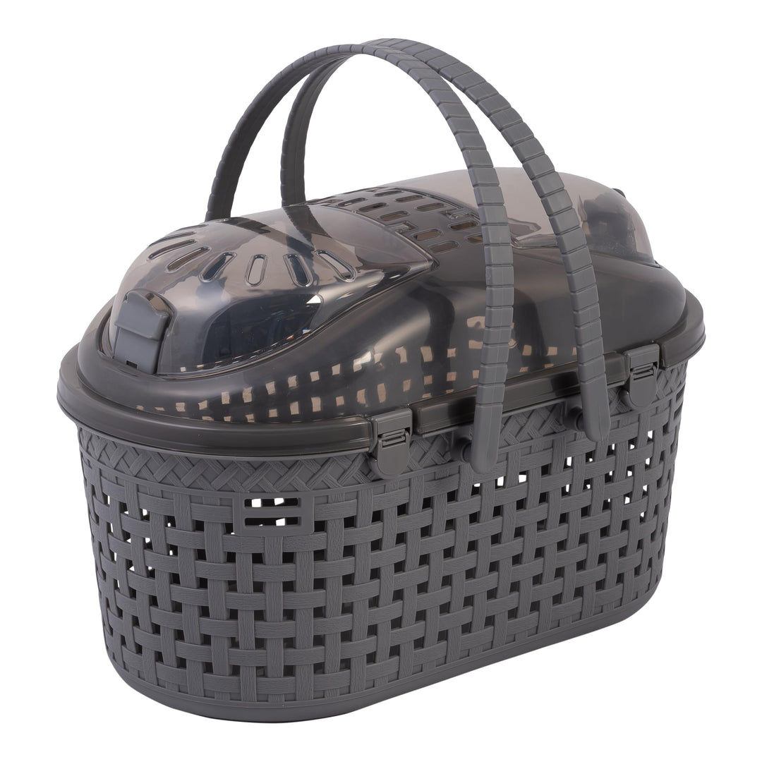 Iris Ohyama, Korb, Box, Tasche, Transportkäfig aus Kunststoff(PP) für Katze, Hund, 45 x T29 x H28.5