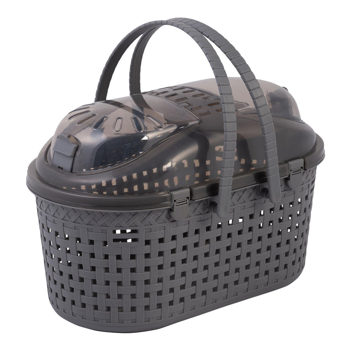 Iris Ohyama, Korb, Box, Tasche, Transportkäfig aus Kunststoff(PP) für Katze, Hund, 45 x T29 x H28.5