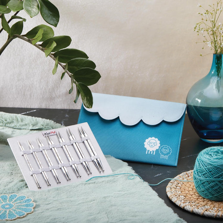 KnitPro austauschbare Rundstricknadelspitzen Deluxe-Set – Nova Cubics (4,00–8,00 mm), Nova Cubics