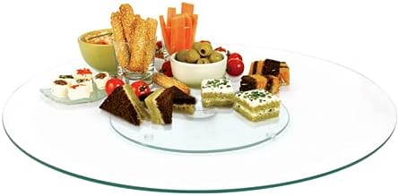 Saveur & Dégustation Plattenspieler Oben, Glass, durchsichtig, 45,5 x 45,5 x 2,9 cm