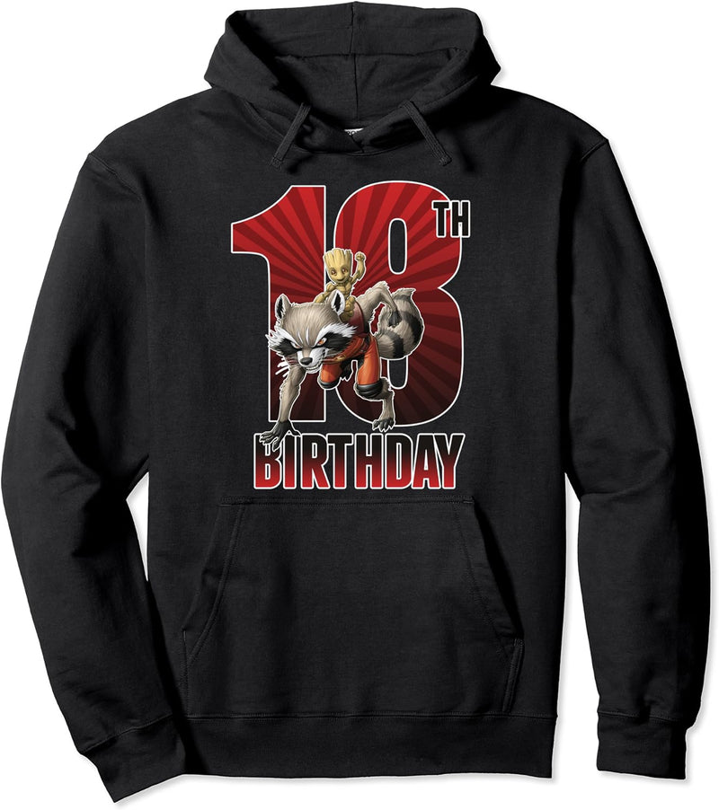 Marvel Guardians Of The Galaxy Rocket & Groot 18th Birthday Pullover Hoodie