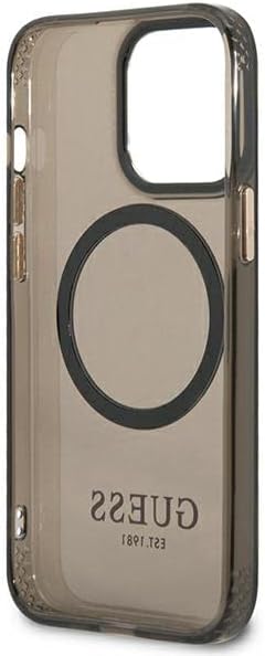 Guess GUHMP13XHTCMK Hülle für iPhone 13 Pro Max 6,7" schwarz/Black Hard case Gold Outline Translucen