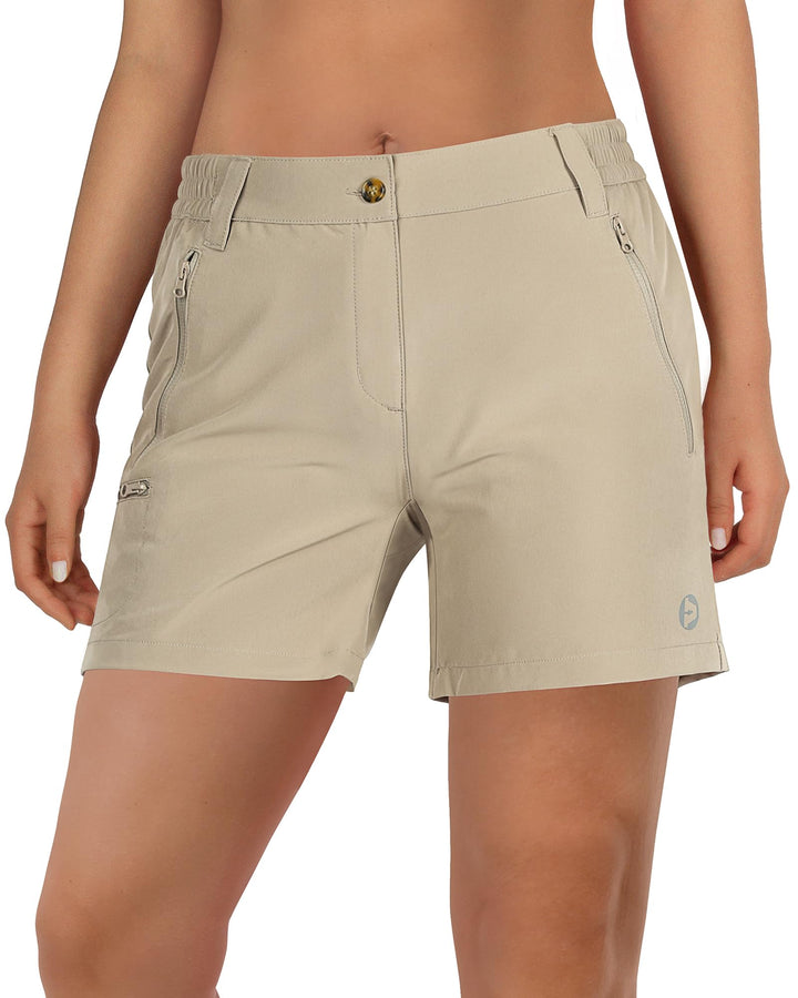 Outdoor Ventures Kurze Hose Damen UPF50+ UV Schutz Wander Shorts Sommer Leicht Trekking Shorts Stret