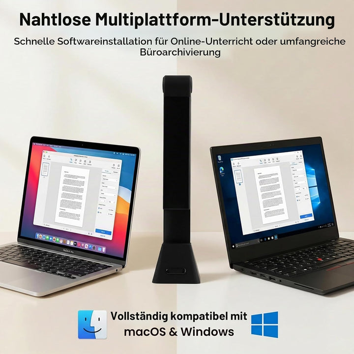 Dokumentenscanner A3 Scanner 22MP: OCR für 130 Sprachen USB Dokumentenkamera mit 4 LED für Schule Bü