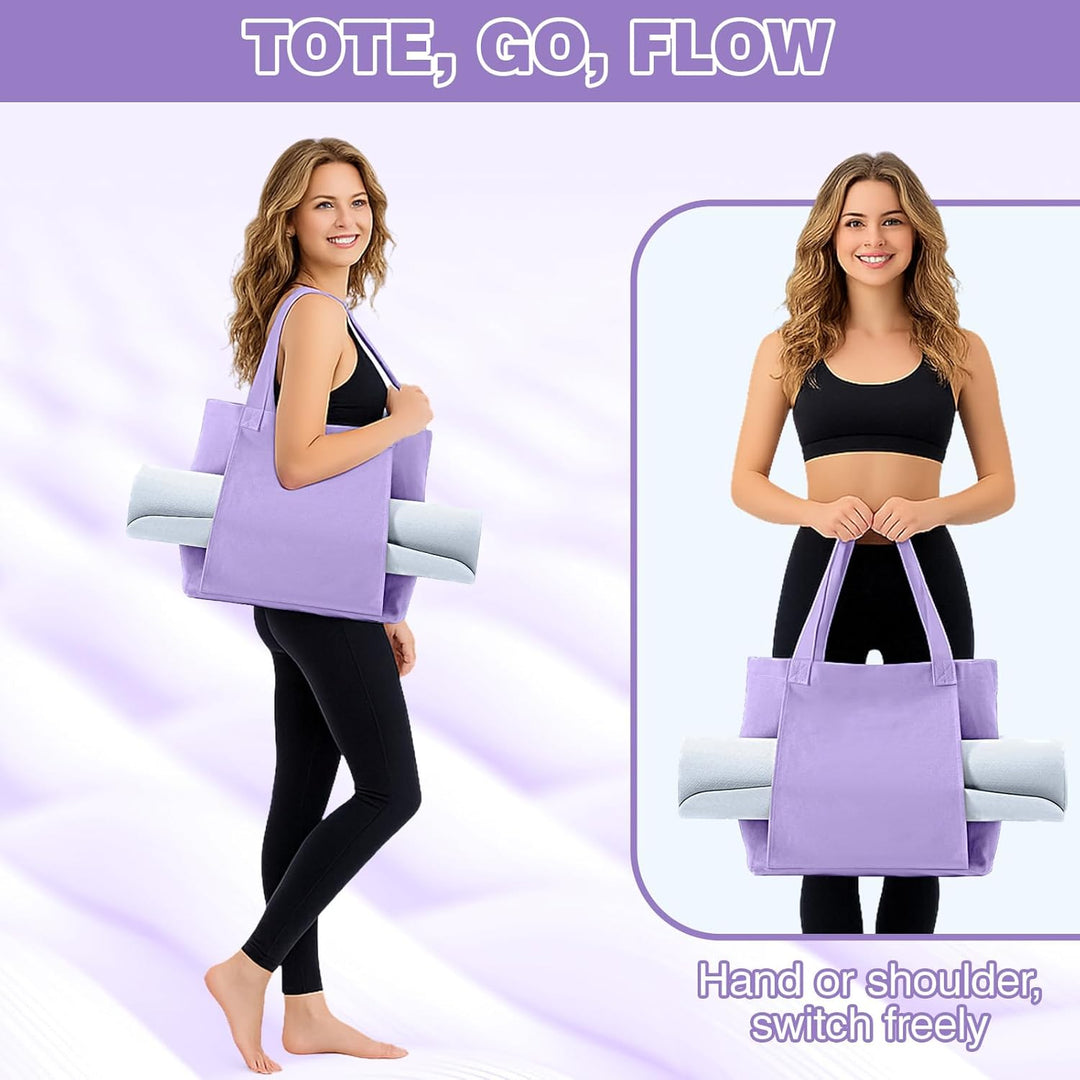 Yogatasche Damen Gross, wasserdichte Yoga Tasche mit Nassfach, Klettverschluss & Schnellzugriff für