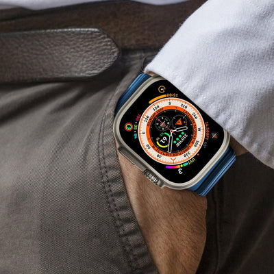 NewWays 49mm 45mm 44mm 42mm Kompatibel mit Apple Watch Armband,Edelstahl Gliederarmband Ersatzarmbän