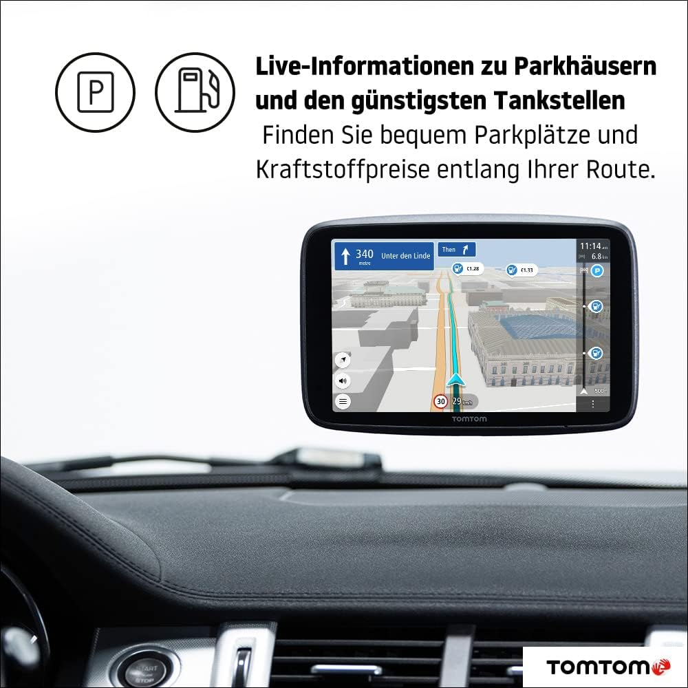 TomTom Navigationsgerät GO Discover (5 Zoll, Stauvermeidung Dank TomTom Traffic, Karten-Updates Welt