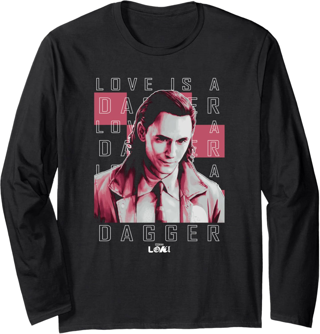 Marvel Loki Love Is A Dagger Quote Langarmshirt