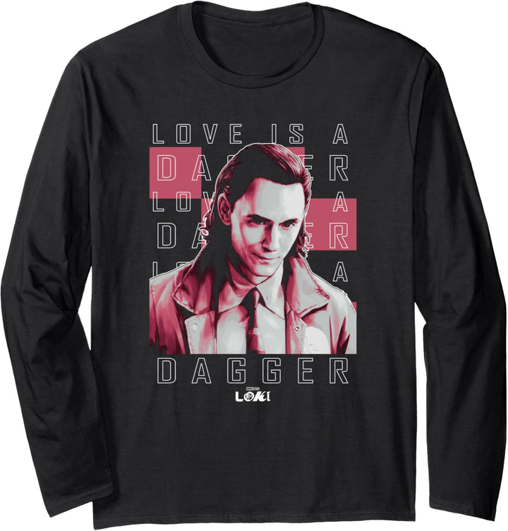 Marvel Loki Love Is A Dagger Quote Langarmshirt