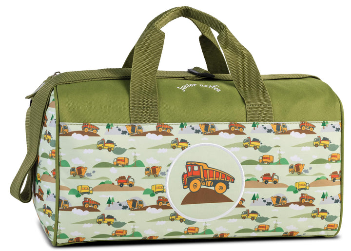 Kinder Sporttasche Reisetasche Für Mädchen und Jungen Fabrizio Weekender Kinder Baufahrzeuge LKW Bag