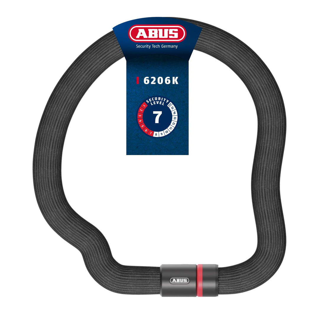 ABUS Kettenschloss Goose Lock – biegsames, klapperfreies Fahrradschloss aus gehärtetem Stahl – 6 mm