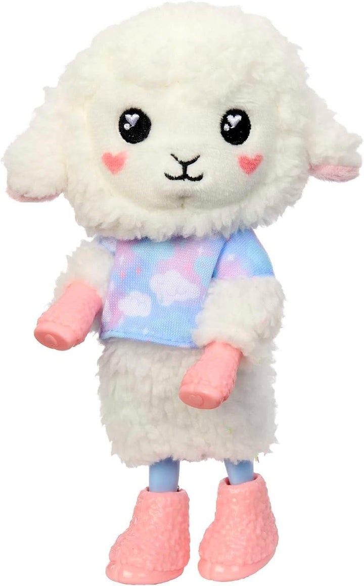 Barbie Cutie Reveal - Chelsea-Puppe mit 6 Überraschungen, Plüschlamm, Moden, Accessoires, Kuscheljac