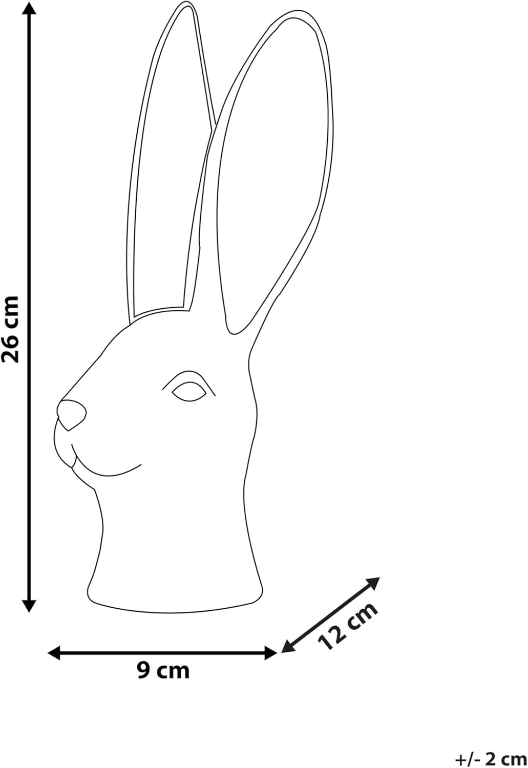 Ostern Dekofigur Osterhase Hasenfigur Weiss Keramik Osterdeko Hasenkopf 26 gross