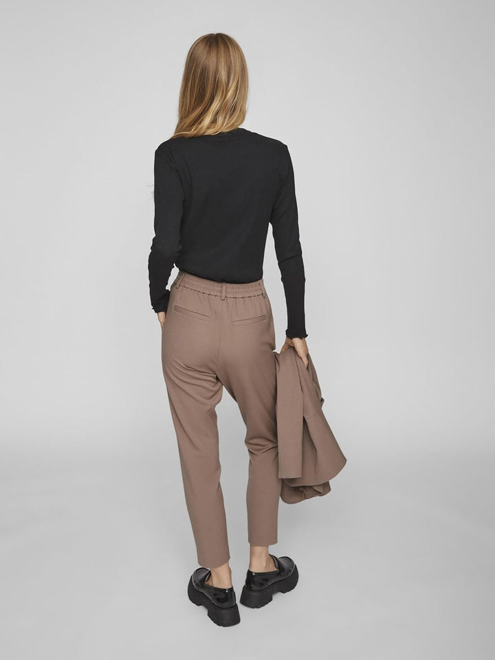 Vila Damen Vivarone Hw Slim Pant-Noos Stoffhose 34 Brown Lentil, 34 Brown Lentil