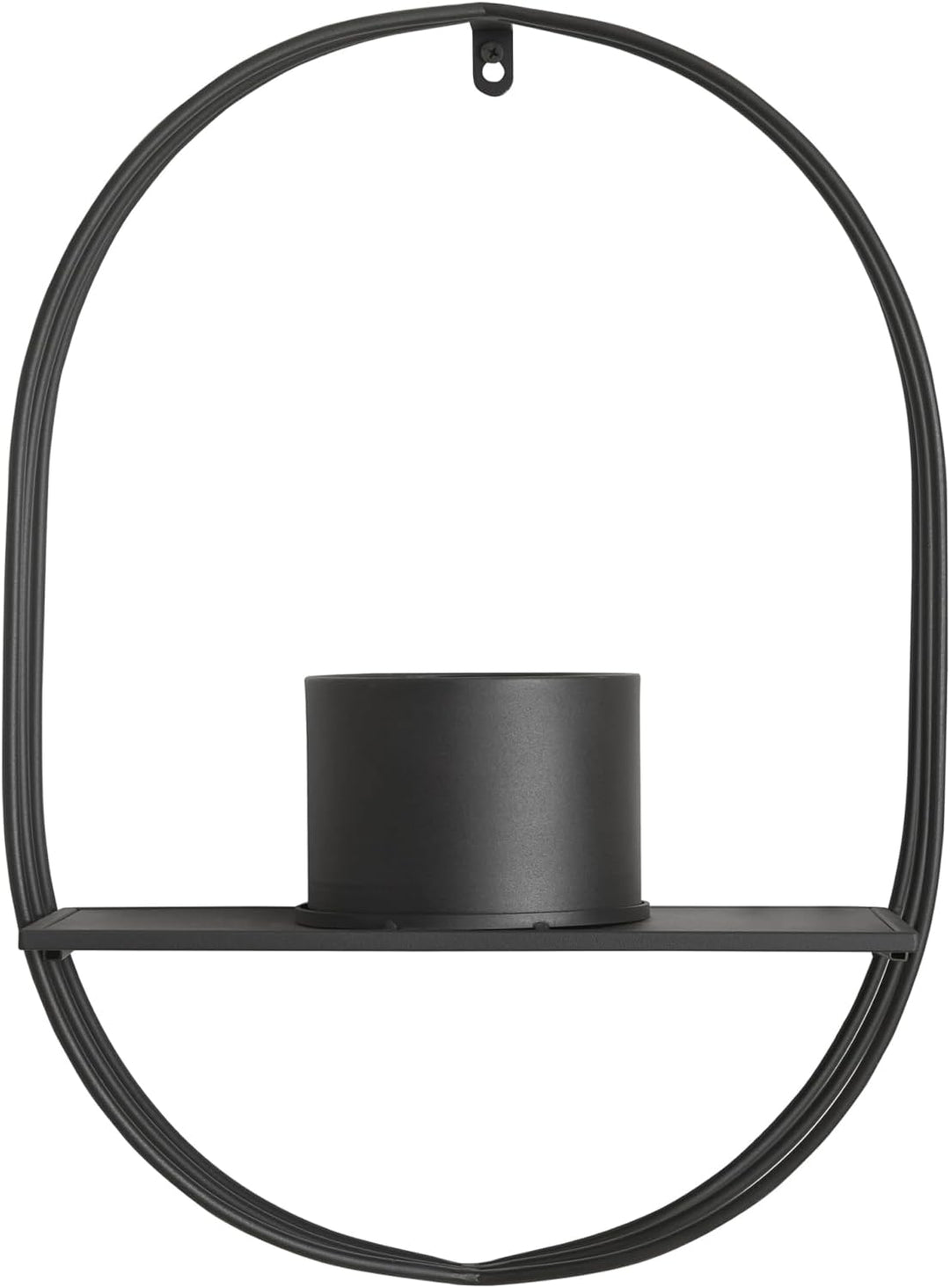 [en.casa] Wandregal mit einem Blumentopf Vestby schwebendes Pflanzenregal aus Metall Blumenregal hän