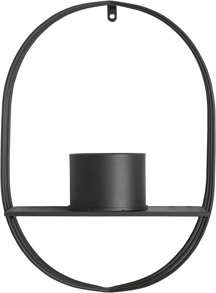 [en.casa] Wandregal mit einem Blumentopf Vestby schwebendes Pflanzenregal aus Metall Blumenregal hän