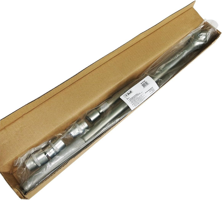 S&amp;R Gelenkgriff SET 1/2" 600 mm, Ø 16 mm, Steckgriff Verlängerung 125 mm und Einsätze Nüsse 17mm, 19