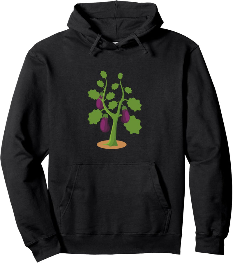 Auberginenpflanze Pullover Hoodie